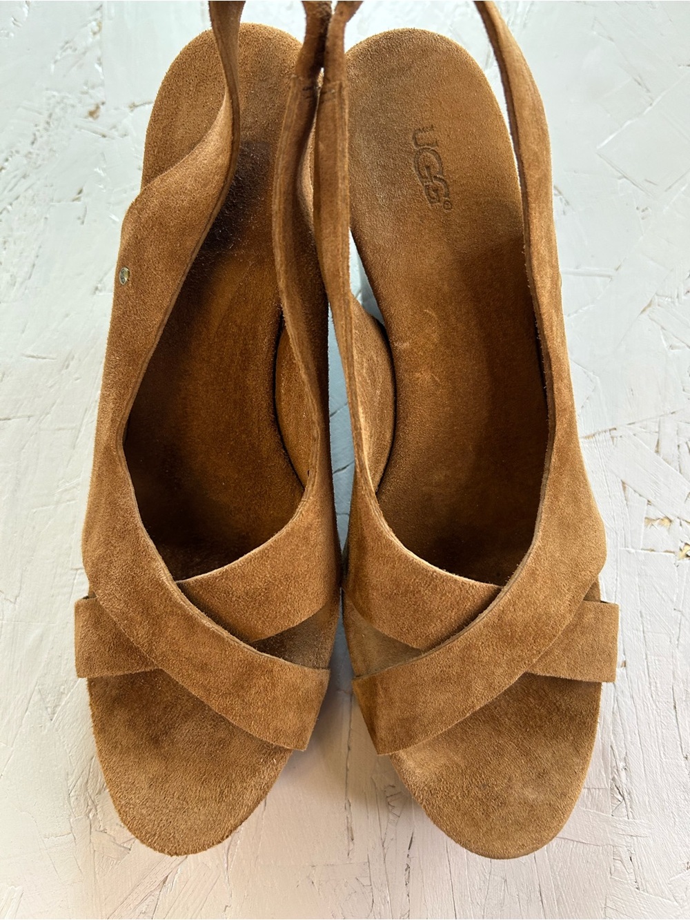 UGG Women's Brown Suede Slingback Mules
